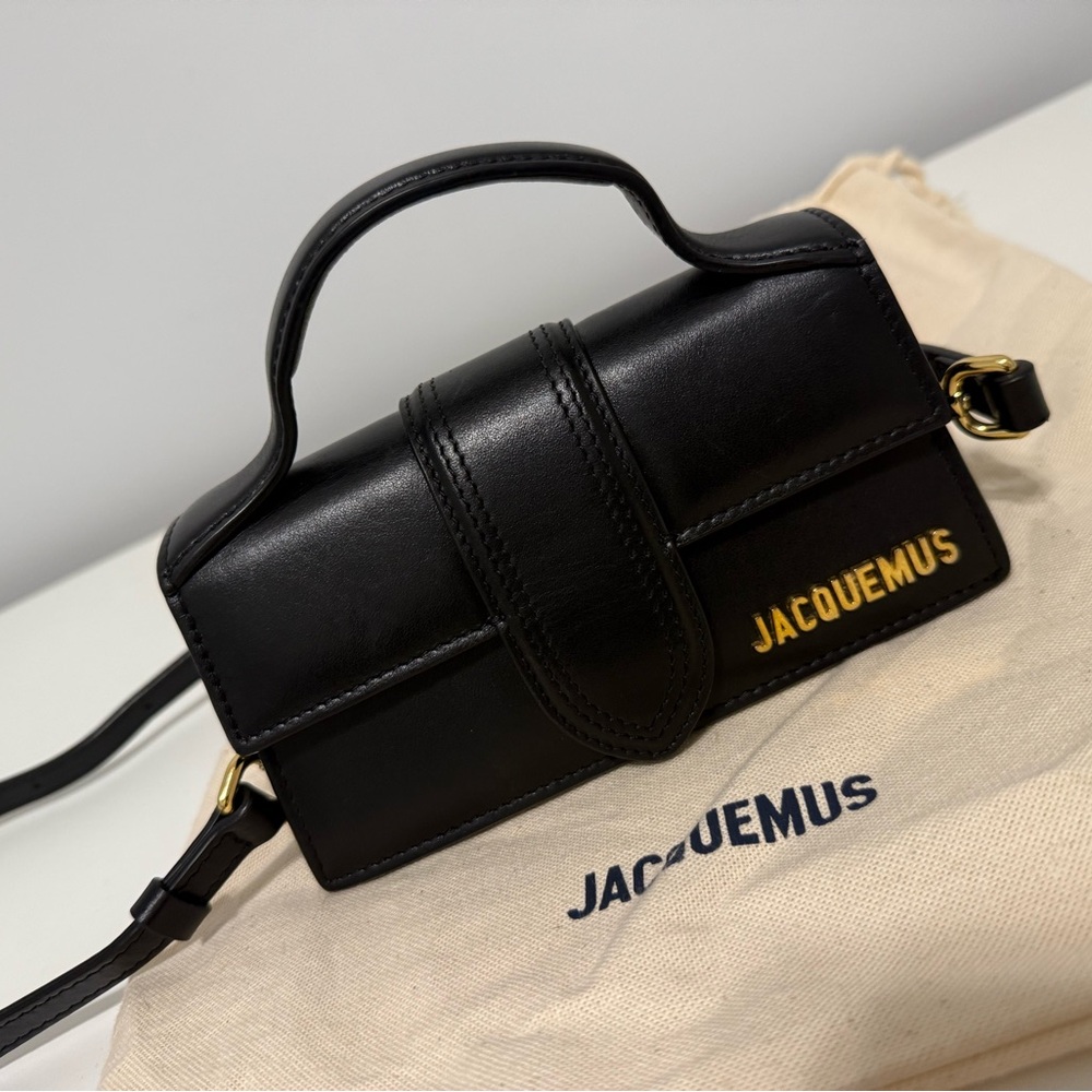 Jacquemus Black Mini Bag with Gold Accents